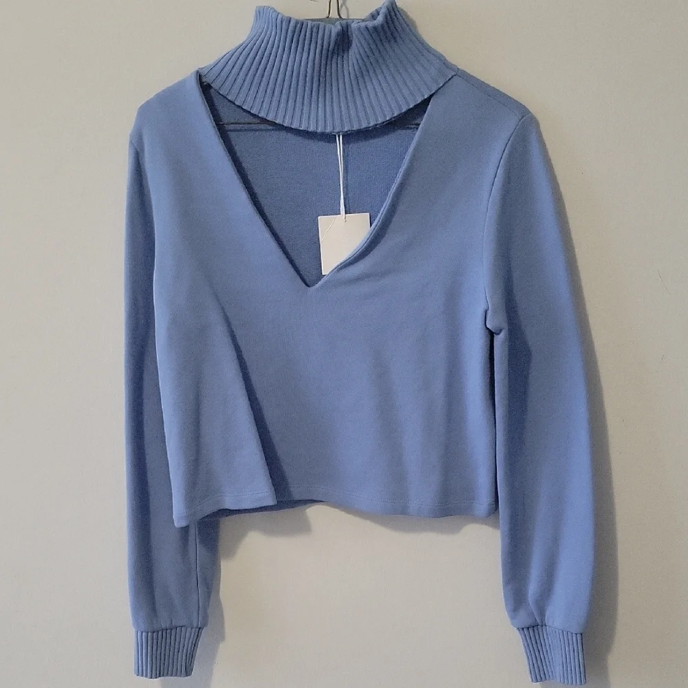 Blue Turtleneck Sweater - Picture 1 of 4